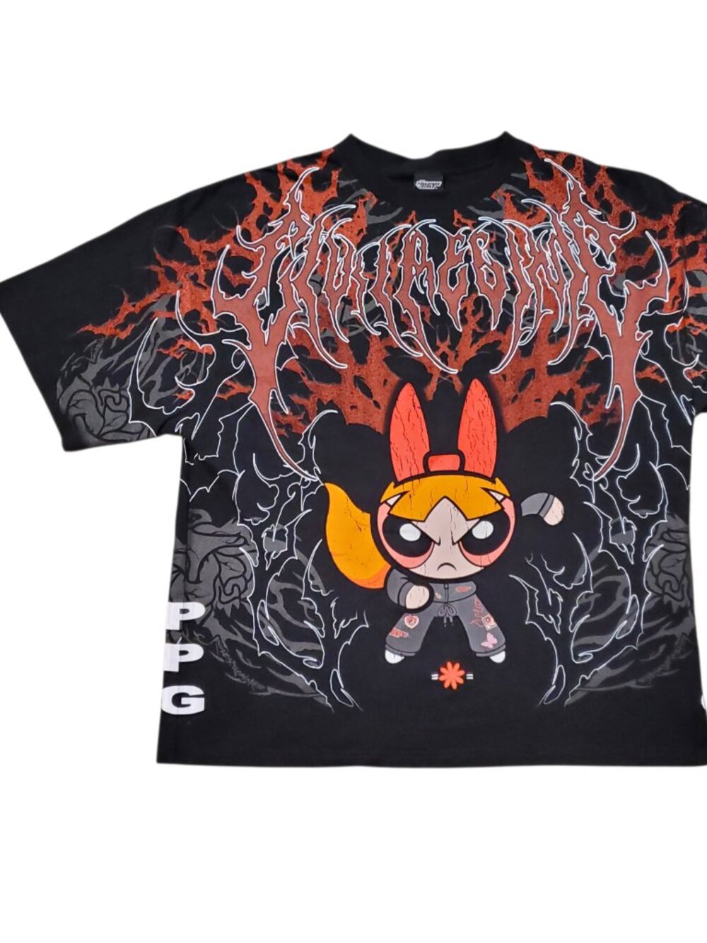 Civil Regime X Powerpuff Girls Blossom Graphic Pump Cover Oversized Shirt - 2XL